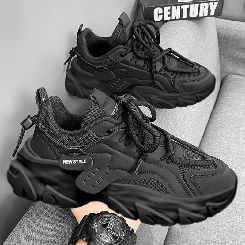 Men's Shoes Platform Casual Sneakers Outdoor Running Shoes Soft Sole Comfortable Sport Shoe High Quality Lace-up Tennis Shoes