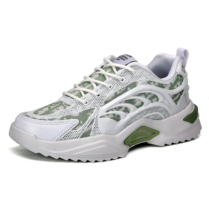 Men's and women's casual sports shoes spring and summer flat non-slip breathable loafers flying mesh running fitness men's shoes - Image 4